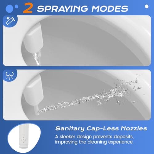 SAMODRA Self Cleaning Bidet for Toilet, Ultra-Slim Single Nozzle Bidet Attachment for Toilet with Adjustable Water Pressure, Fresh Water Non-Electric Bidet, Minimalist Bidet Ease of Use