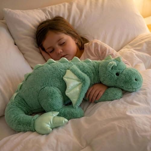 ARELUX Large 36in Cute Dragon Stuffed Animals Plush Toy,Soft Green Pterosaur Plushie Giant Fuzzy Dinosaur Pillow Plushies with Wings Cuddly for Friends Family Member — view 4