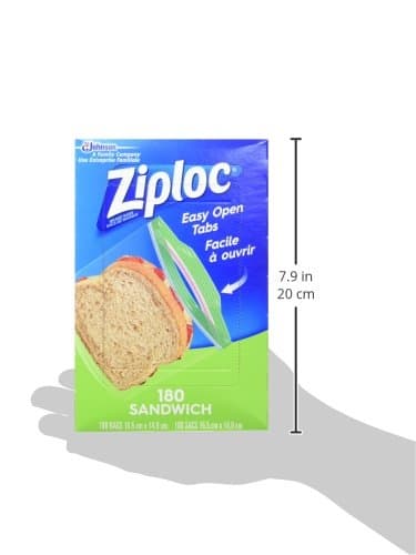 Ziploc Sandwich Bags for On-the-Go Freshness, Grip 'n Seal Technology for Easier Grip, Open and Close, 180 Count — view 2