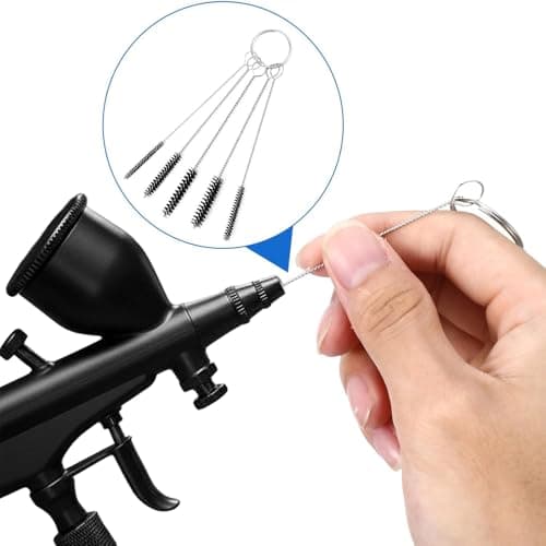 9 Pack Carburetor Cleaning Kit Airbrush Torch Tip Cleaner Set with 23 Carb Cleaner Needles 5 Nylon Brushes 1 Two-Head Brush 1 Scraper and 4 Cleaning Hooks for Motorcycle ATV Chainsaw Maintenance — view 4