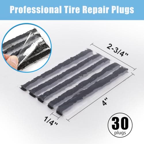 Tire Plugs Heavy Duty (4", 30pcs) with Tire Glue.Tire Repair Plugs for Puncture Repair are Suitable for Tubeless Tires Car, Light Truck, Motorcycle, ATV, UTV. etc.… — view 2