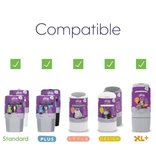 Litter Genie Refill Bags | Jumbo 2-Pack, 56 Total ft | Up to 8 Months of Supply in 2 cartridges | Ultimate Odor Control Cat Litter Bags