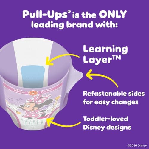 Pull-Ups Girls' Potty Training Pants, Size 3T-4T Training Underwear (32-40 lbs), 112 Count — view 4