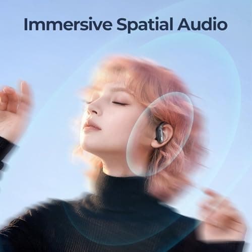 Active Noise Cancelling Wireless Earbuds Bluetooth Headphones 90 Hrs Playtime Ear Buds with Hi-Res Stereo Deep Bass Power Display Earphones with Earhooks Waterproof Transparency Headset Sports/Running — view 5