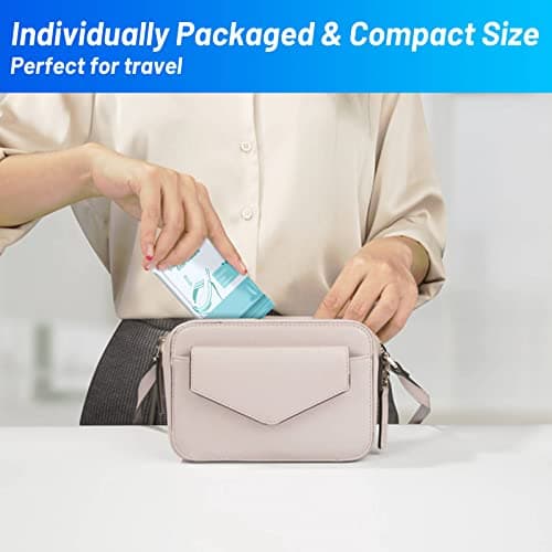 30 Pack Toilet Seat Covers Disposable100% Waterproof XL Individually Wrapped Disposable Toilet Seat Covers for Adults and Kids Potty Training, Travel Accessories for Public Restrooms Airplane Camping — view 3