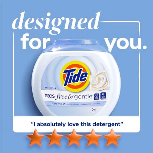 Tide PODS Free & Gentle Laundry Detergent Soap Pacs, 112 Count, Tide PODS Laundry Detergent, Laundry Detergent Pacs, Laundry PODS Detergent — view 5
