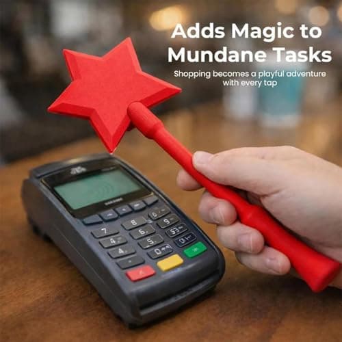 Fairy Pay Wand – 3D Printed Wand Tap to Pay, Star Tap Holder for Contactless NFC Transactions, Magic Fairy Payment Tool for Contactless Card Terminal Use (Light Purple) — view 4