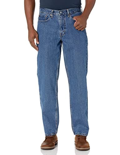 Levi's Men's 550 Relaxed Fit Jeans (Also Available in Big & Tall), Medium Stonewash, 34W x 32L