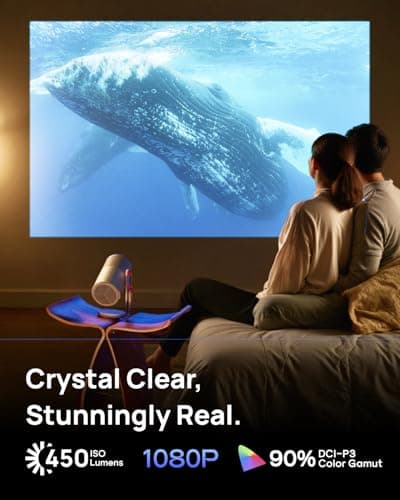 XGIMI MoGo 4 2025 NEW Portable Projector, Google TV with Licensed Netflix, 360° Adjustable Stand, 2.5 Hours of Playtime, 2 x 6W Harman Kardon, Outdoor Projector, Wifi, Bluetooth, Include Sunset Filter — view 2