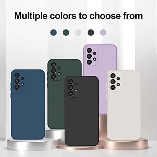GiiYoon Case Compatible with Samsung Galaxy A53 5G, Silky-Soft Touch Full-Body Protective Phone Silicone Case, Shockproof Cover with Microfiber Lining, Black — view 7