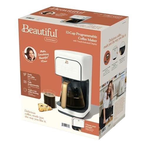 12 Cup Programmable Coffee Maker, 24 Hour Auto Brew, Touch Display, Bold Strength Control, Glass Carafe, Reusable Filter, Auto Shut Off — view 6