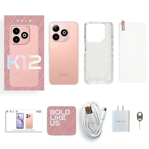 BLU Bold K12 | 2025 | Unlocked | 6.8” HD+ 120Hz Infinity Display | 50MP Main + 8MP Selfie Cameras | 128GB Internal Storage | US Version | US Warranty | Phantom Pink — view 6