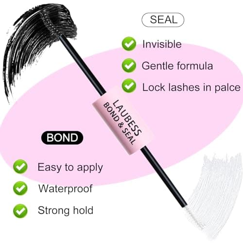 Lash Bond and Seal Eyelash Glue Lash Glue Waterproof Lash Cluster Glue LAUBESS Eyelash Bond and Seal Long Lasting 10ml — view 5