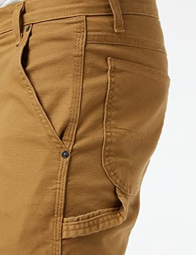 Dickies Mens Tough Max Duck Carpenter Pants, Stonewashed Brown Duck, 36W x 32L US — view 3