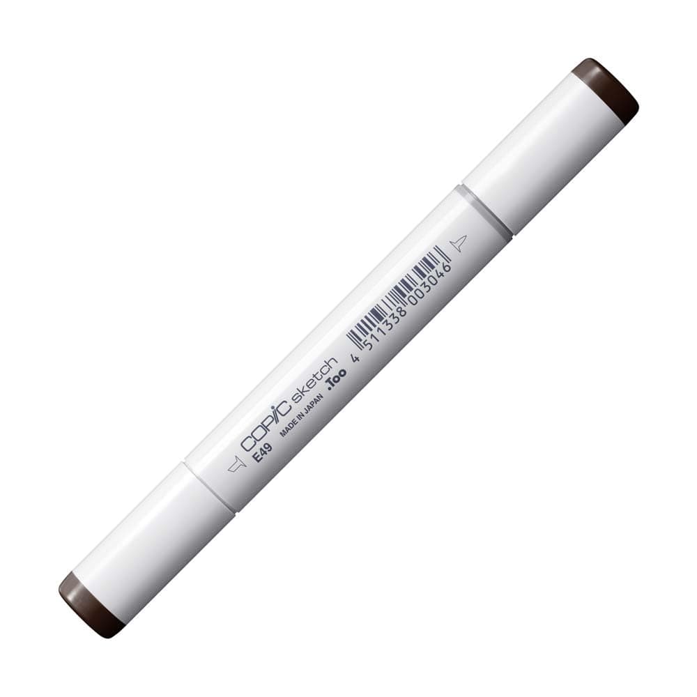 Copic Sketch Coloured Marker Pen - (E-49) Dark Bark, For Art & Crafts, Colouring, Graphics, Highlighter, Design, Anime, Professional & Beginners, Art Supplies & Colouring Books — view 2