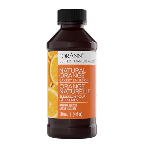 LorAnn Orange Bakery Emulsion, 4 oz - Intense Flavor Extract for Baking, Cookies, Frosting, Ice Cream, Orange Chocolate, Smoothies and Beverage - Vegan, Gluten, Sugar, and Nut Free