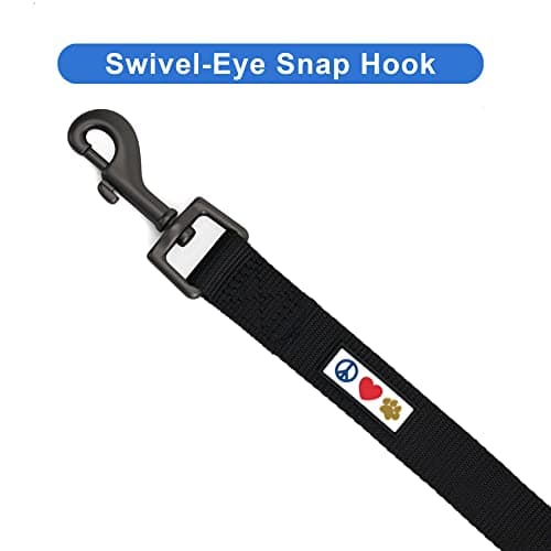 Pawtitas Solid Dog Leash Puppy Training Lead Black Extra Small/Small Daily Use Outdoor Control Laisse Solide Pour Chien Chiot Noir 1.8 m — view 2