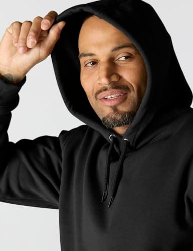 Carhartt Men's Midweight Sleeve Logo Hooded Sweatshirt (Regular and Big & Tall Sizes),Black,Large — view 5