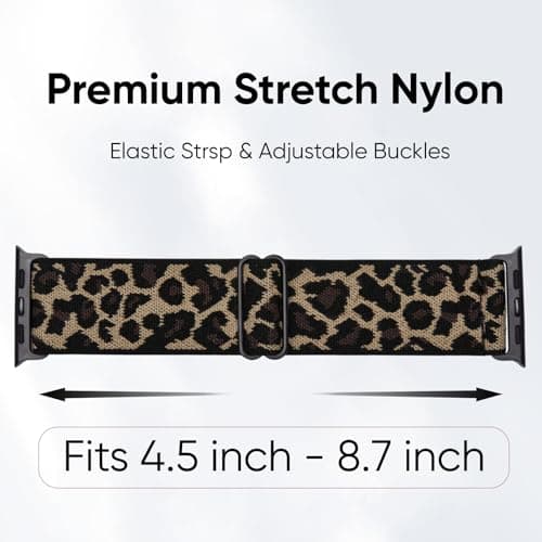 10 Pack Stretchy Bands Compatible with Apple Watch Band 40mm 38mm 41mm 42mm 44mm 45mm 46mm 49mm Women Men, Nylon Solo Loop Elastic Sport Straps for iWatch Series 11 10 9 8 7 6 5 4 SE 3 Ultra — view 2