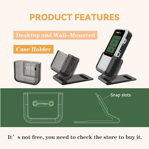 Digital Radon Detector III, Tempered Glass, 300 DPI Screen, Easy to Use, White, Bq/M3, pCi/L, Switchable, 3 AAA Batteries Lasting More Than 1 Year — view 2