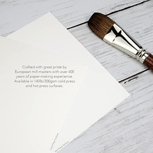 Fluid Watercolor Paper Block, 12 x 12 inches, 15 Sheets, 140 lb (300 GSM) Hot Press Pad for Artist Painting and Wet Media — view 4