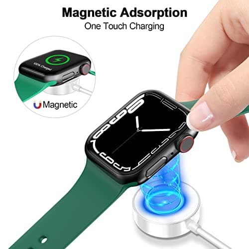 𝟐𝟎𝟐𝟔 𝐔𝐩𝐠𝐫𝐚𝐝𝐞𝐝 for Apple Watch Charger Magnetic Fast Charging Cable [Portable] Magnetic Wireless Charging Compatible with iWatch Series Ultra/SE/11/10/9/8/7/6/5/4/-[3.3FT] White — view 4