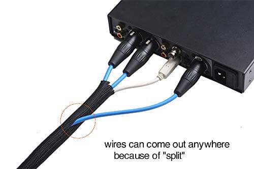Alex Tech 10ft - 1/2 inch Cord Protector Wire Loom Tubing Cable Sleeve Split Sleeving For USB Cable Power Cord Audio Video Cable – Protect Cat From Chewing - Black — view 2