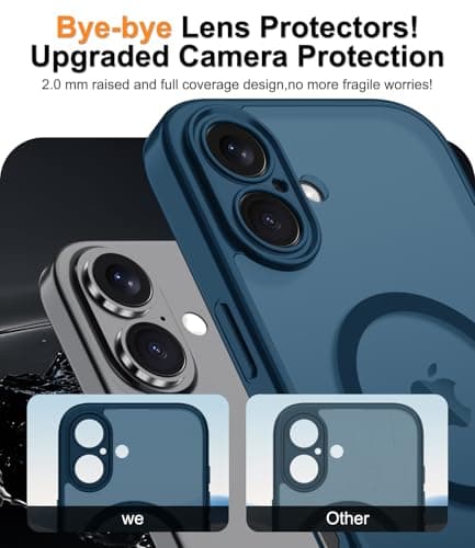 Janmitta Magnetic Case for iPhone 16 Case with Screen Protector+Wrist Strap — view 3