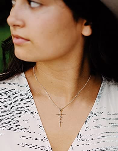 Mom Cross Necklace for Women - Mothers Day Birthday Gifts for Mom Women — view 2