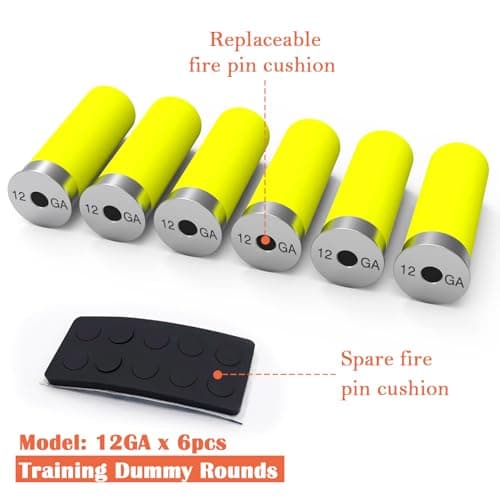 Bayattoo 12GA Safety Practice Rounds Action Trainer Dummy Round Dry Fire Training Snap Cap (6pk) — view 2