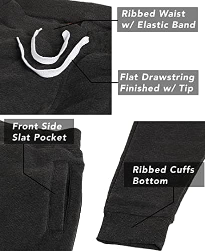 Southpole Men's Big-Tall Big and Tall Active Basic Jogger Fleece Pants, Black, 4X/Big — view 5