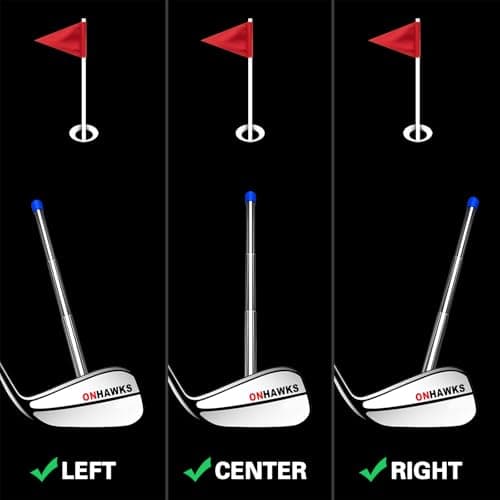 ONHAWKS Golf Alignment Rods - Club Alignment Sticks with Telescopic Magnetic Corrector Trainer Aid Tools Help Visualize and Align Your Golf Shots Club,Swing Aim Practice Accessories Golf Gifts