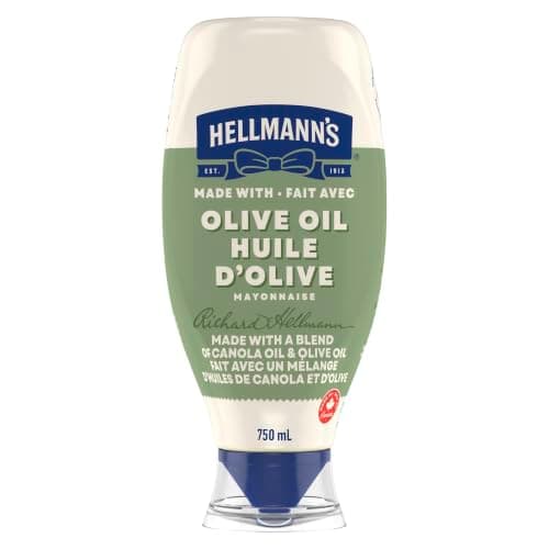 Hellmann's Mayonnaise ideal condiment for sandwiches, salads and burgers Olive Oil with free run eggs and canola oil 750 ml — view 2