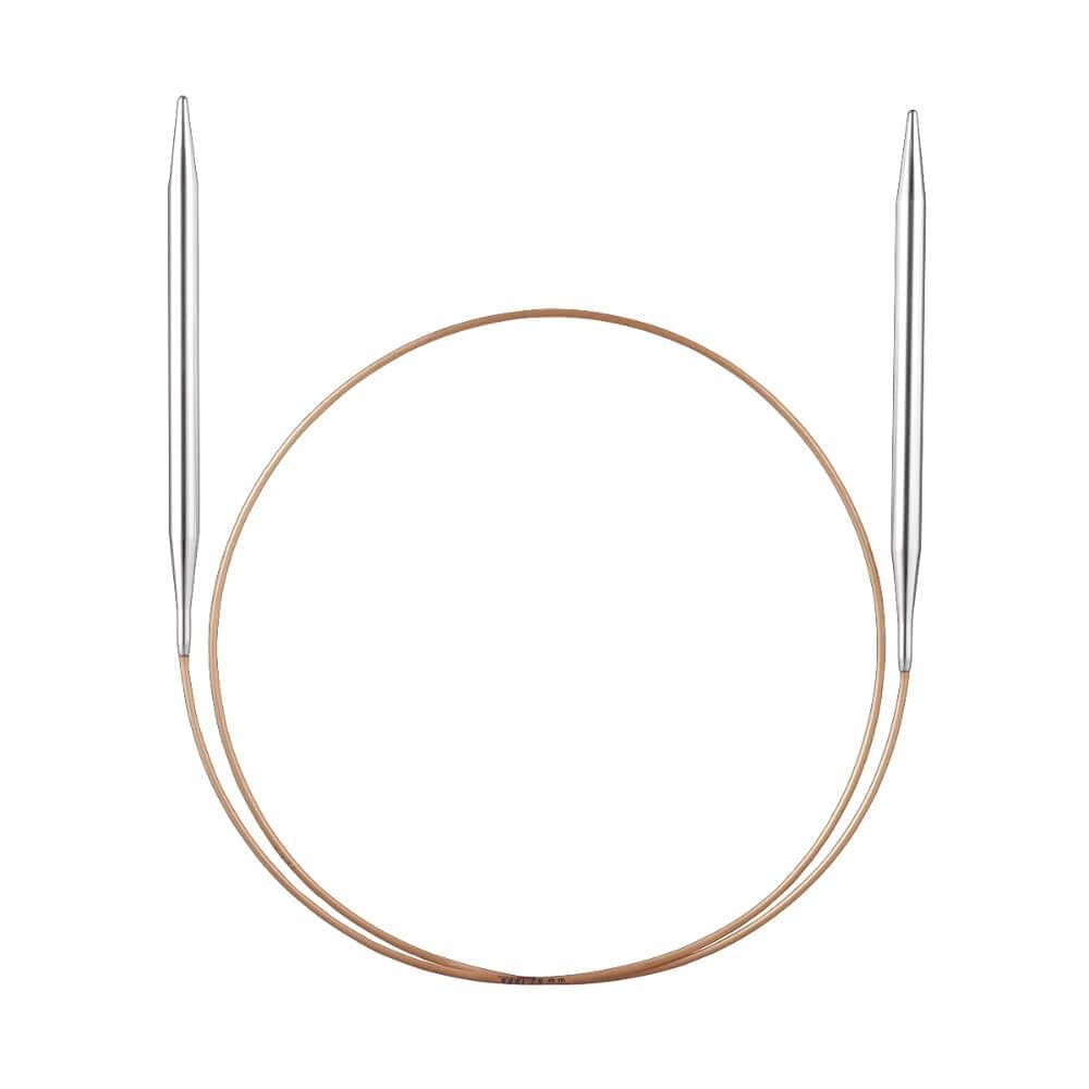 Addi Turbo – Agujas de Tejer Circulares, para Encaje, Metal, White Bronze, 120 cm, 1.75 mm — view 10