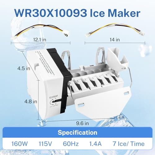 WR30X10093 WR30X10061 Ice Maker Kit, Compatible with GE, Hotpoint, Kenmore