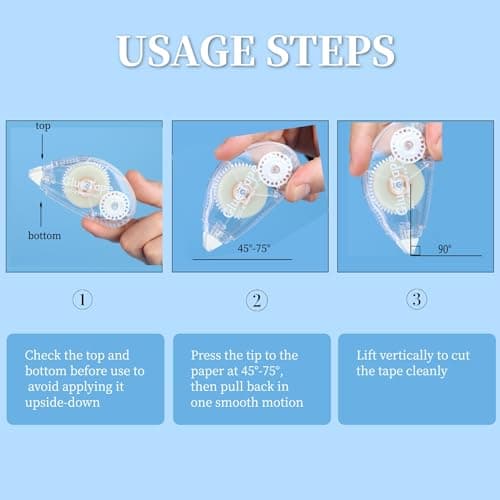 DEYUANCH Upgrade 3X Longer Glue Tape, 5-Pack Total 109 Yards, Photo-Safe Acid-Free Scrapbook Tape, Scrapbook and Junk Journal Supplies, 0.31 in × 65.62 ft — view 5