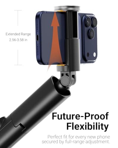 Vimose 59" Selfie Stick Tripod for iPhone with Remote & Mighty Phone Holder, Ultimate Minimalist Phone Tripod Stand for Travel Recording, Quintessential Cell Phone Stand for iPhone/Android — view 5
