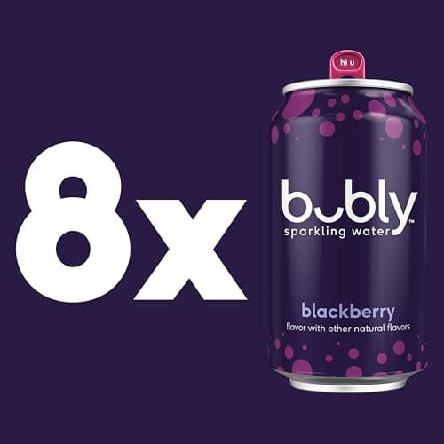 bubly Sparkling Water, Blackberry, 12 Fl Oz Cans (8 Pack) — view 2