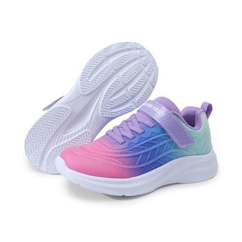 DREAM PAIRS Girls Shoes Kids Sparkle Tennis Running Athletic Lightweight Sneakers for Little/Big Kids Toddler,Size 13 Little Kid,Pink/Blue/Green,SDRS2411K — view 5