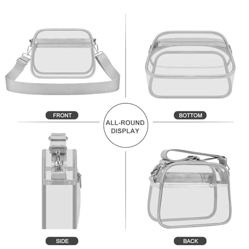 Clear Bag for Stadium Events Clear Sports Fan Handbags Purses with Adjustbale Strap for Concerts Festivals Game Day — view 4