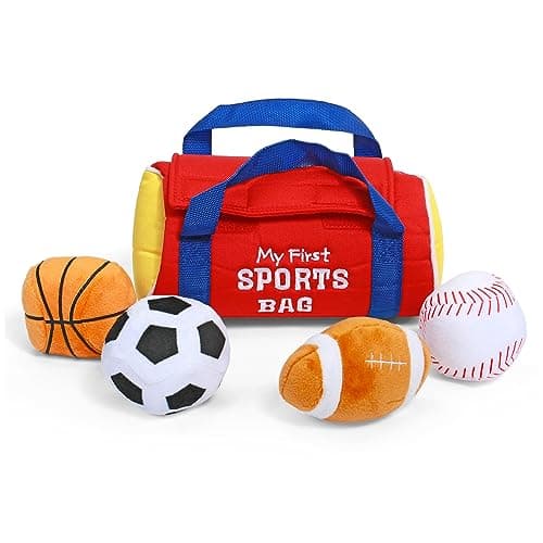 Baby GUND My First Sports Bag Stuffed Plush Playset, Baby Gift Toys for Boys and Girls Ages 1 & Up, 5 Piece, 8" — view 6