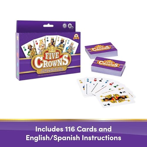 Five Crowns – Card Game for Kids and Adults, Travel and Family Game Night Favorite, The Game isn’t Over Until the Kings Go Wild, 5 Suited Rummy Style Card Game, 1-7 Players, Ages 8+ — view 5
