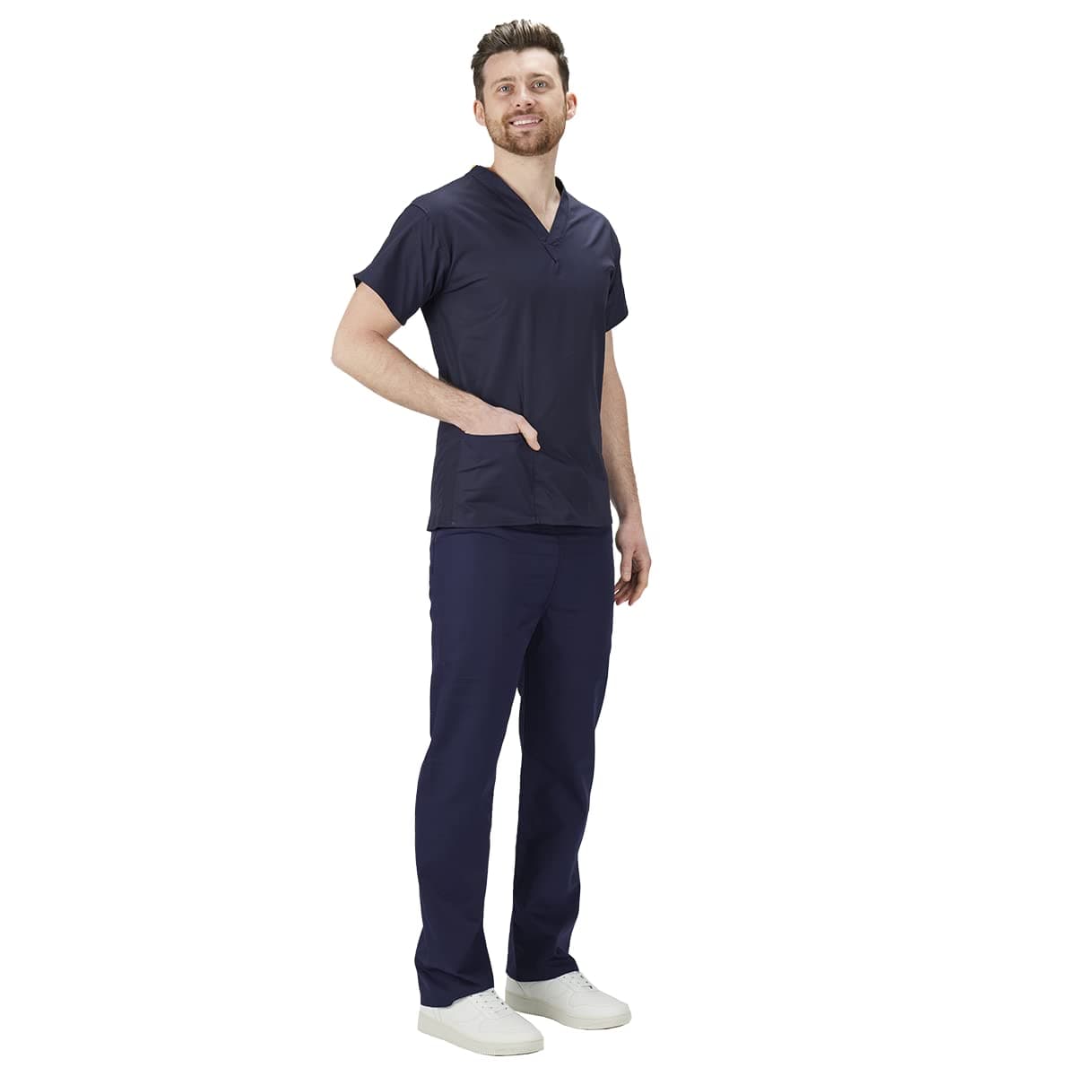 Interweave Healthcare Performance Scrub Set Medical Uniform Unisex Polycotton Reversible Scrubs Top & Trousers With Pockets In 6 Colours — view 2