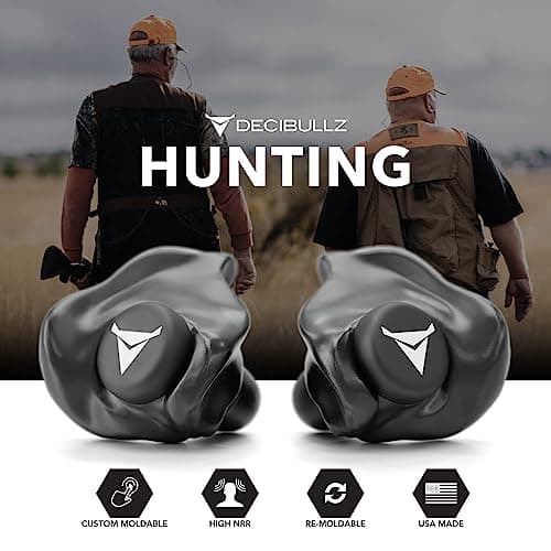 Decibullz - Custom Molded Earplugs, 31dB Highest NRR, Comfortable Hearing Protection for Shooting, Travel, Swimming, Work and Concerts (Black) — view 5