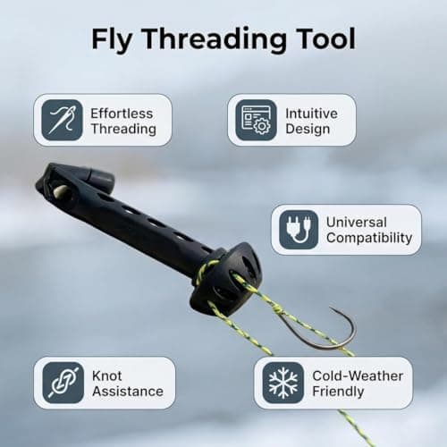 Fly Roost 2.0 Magnetic Fly Threader, Magnetic Fly Threader, Fly Tying Equipment to Easily Rigging Tool & Tippet on Water, Make Tying Simpler & Works with Most Hooks, Tippets, and Fly Styles (2PCS) — view 6