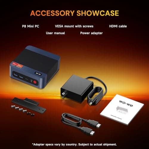 Wo We P8 Ryzen 5 7640HS (>Ultra 9 288V), NO RAM, NO SSD, 1.2lb Barebone Light Mini Gaming PC w/NO OS, Radeon 760M iGPU, Triple 4K Display via HDMI/DP/Type-C, 2.5Gb RJ45 & WiFi 6E (by_wo-we) — view 5