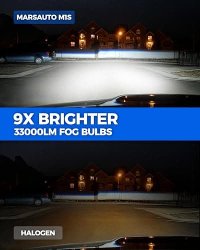Marsauto H11 H9 H8 LED Headlight Bulbs, 900% Super Bright, Real 1:1 Design LED Bulbs, 6000K Cool White Halogen Replacement, 3 Mins Plug and Play, IP68, Pack of 2