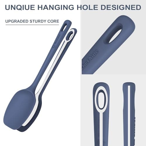 ChefAide 5 Pieces Silicone Spatula Set, Food Grade Rubber Spatula, Upgrade Strong Handle with Ergonomic Grip, Heat Resistant Up to 600°F for Nonstick Cookware, Cooking — view 2