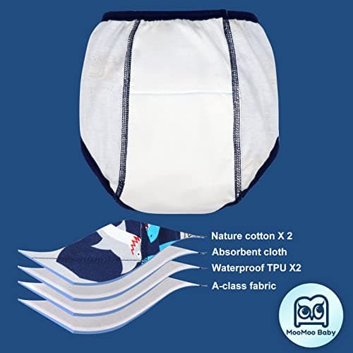 MooMoo Baby Training Pants 6 Pack Strong Absorbent Toddler Training Underwear for Baby Boy Girl Tyle 14(BOY, 3T) — view 3