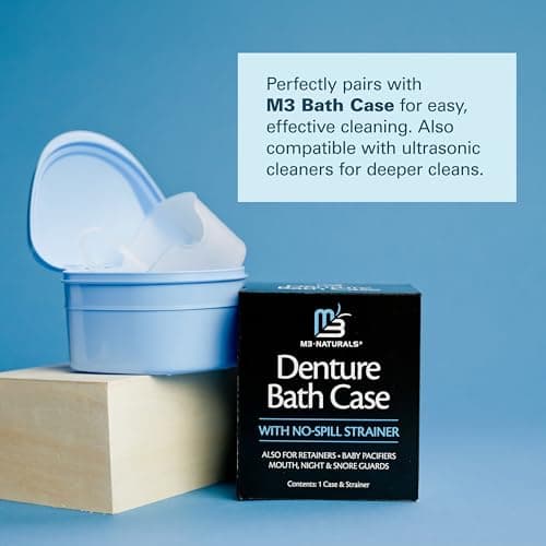 Retainer Cleanser Tablets Invisalign Cleaner, Removes Odors Discoloration Stains and Plaque 4 Month Supply Denture Cleansers Retainers Mouth Guards Denture Bath Mint by M3 — view 9
